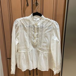 BA&SH
Selma Embroidered Blouse, Size Small